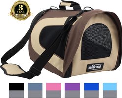 EliteField Deluxe Soft Airline-Approved Dog & Cat Carrier Bag, Brown/Beige, 18-in