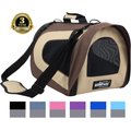 EliteField Deluxe Soft Airline-Approved Dog & Cat Carrier Bag, Brown/Beige, 20-in