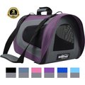EliteField Deluxe Soft Airline-Approved Dog & Cat Carrier Bag, Purple/Gray, 18-in