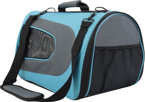 EliteField Deluxe Soft Airline-Approved Dog & Cat Carrier Bag, Blue/Gray, 20-in