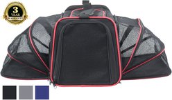 EliteField Expandable Soft Airline-Approved Dog & Cat Carrier Bag, Black, 20-in