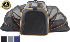 EliteField Expandable Soft Airline-Approved Dog & Cat Carrier Bag, Gray, 17-in