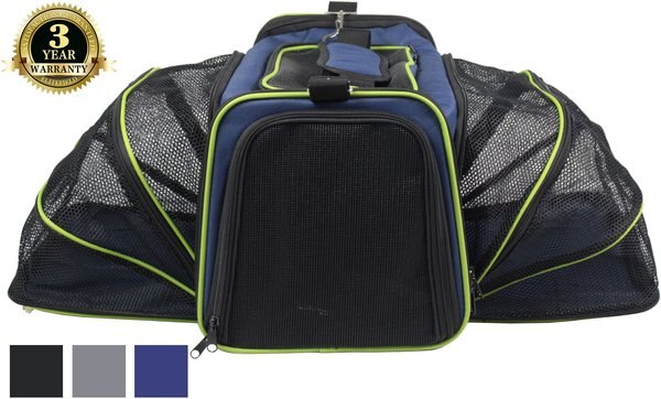 EliteField Expandable Soft Airline-Approved Dog & Cat Carrier Bag, Navy Blue, 17-in slide 1 of 7