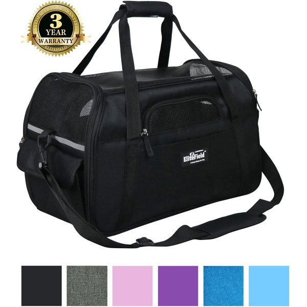 PETMATE SoftSided Dog & Cat Carrier Bag, Medium Black