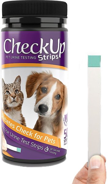 CheckUp Diabetes Check for Pets Urine Testing for Dogs & Cats, 50 strips slide 1 of 6