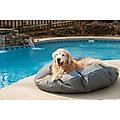 Snoozer Pet Products Round Pillow Dog Bed with Removable Cover, Gunmetal, Small