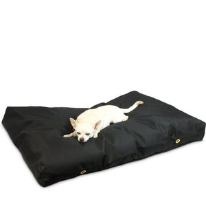 Snoozer Pet Products Rectangular Pillow Dog Bed with Removable Cover, Black, Large