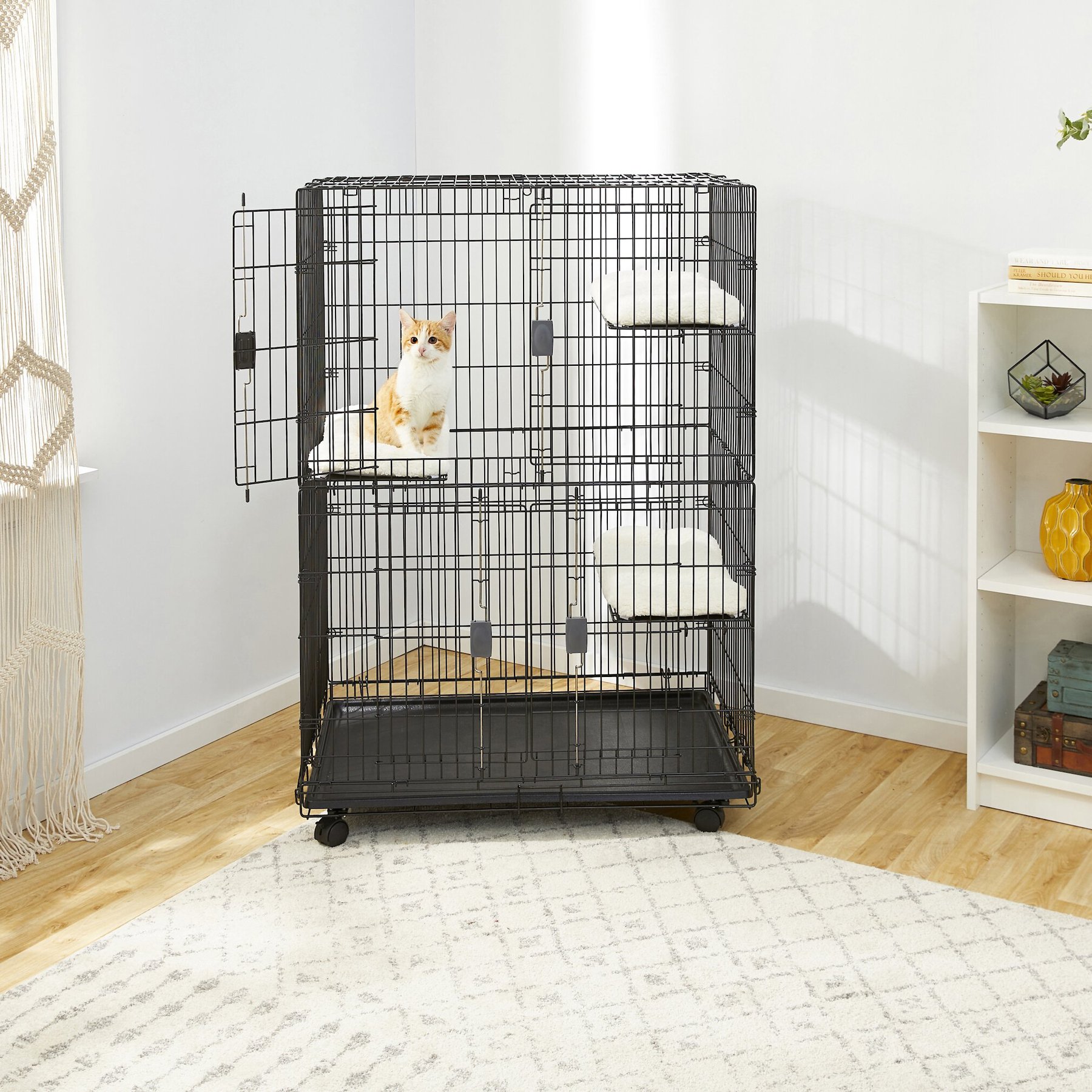 Cat playpen 2024 with litter box