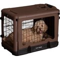 Pet Gear The Other Door 4-Door Collapsible Wire Dog Crate & Pad, Chocolate, 27 inch