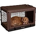 Pet Gear The Other Door 4-Door Collapsible Wire Dog Crate & Pad, Chocolate, 42 inch