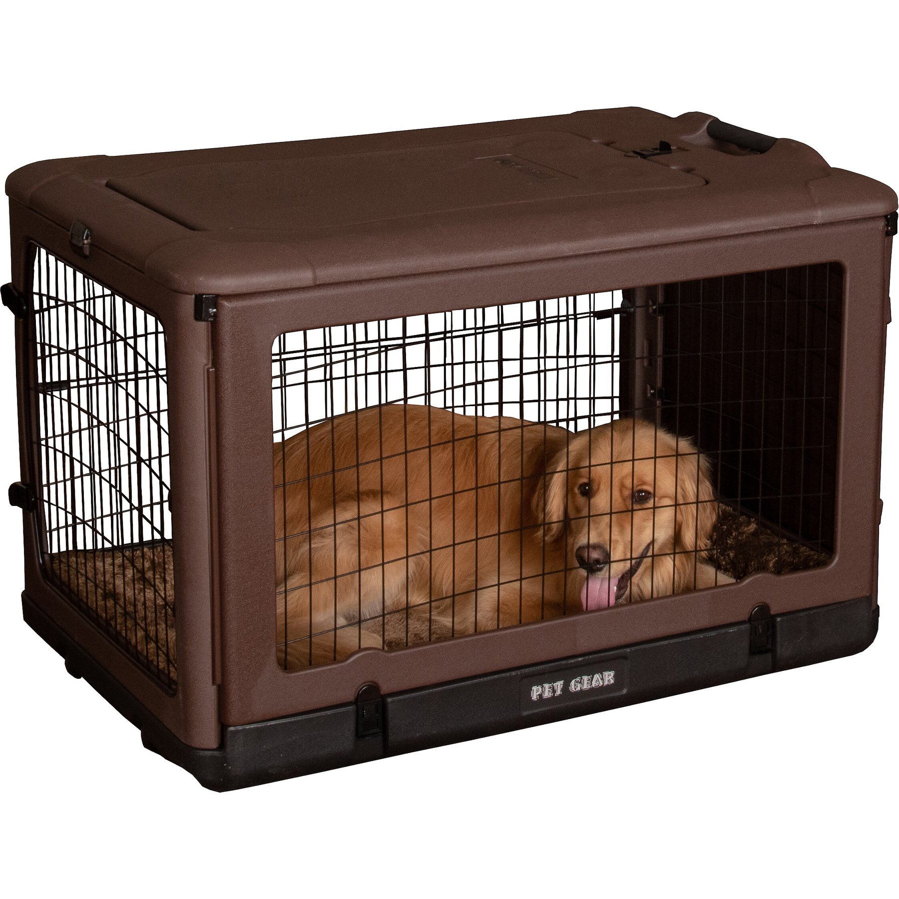 Pet Gear The Other Door Steel Crate with Pad 42 Chocolate