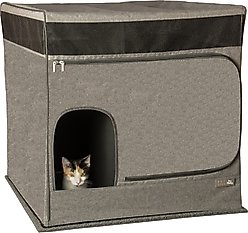 Pet Gear Pro Pawty Cat Litter Box Cover, Soft Charcoal
