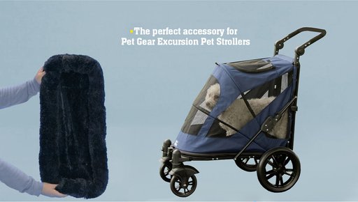 Pet Gear Bolster Stroller Pad for Excursion No-Zip Pet Stroller, Black