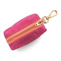 The Foggy Dog Hot Pink Waxed Canvas Dog Waste Bag Holder, Peach