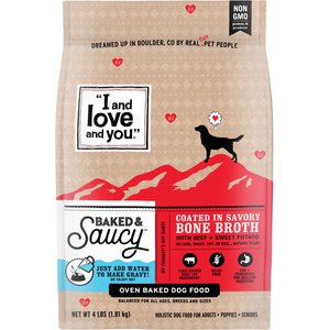 I and Love and You Baked and Saucy Beef and Sweet Potatoes Dry Dog Food, 4-lb bag
