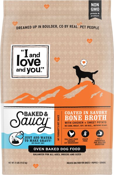 I and Love and You Baked and Saucy Chicken Sweet Potato Dog Food, 21-lb bag slide 1 of 6