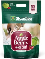 Standlee Premium Cookie Cubes Low Starch, Low Sugar Apple Berry Horse Treats, 2-lb bag