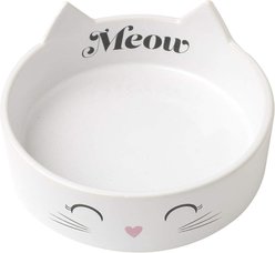 PetRageous Designs Meow Kitty Ceramic Cat Bowl, 1-cup