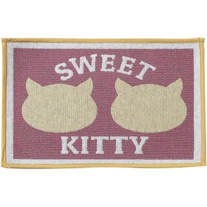 Purrfect Pet Cat Tapestry Food Dish Rug 