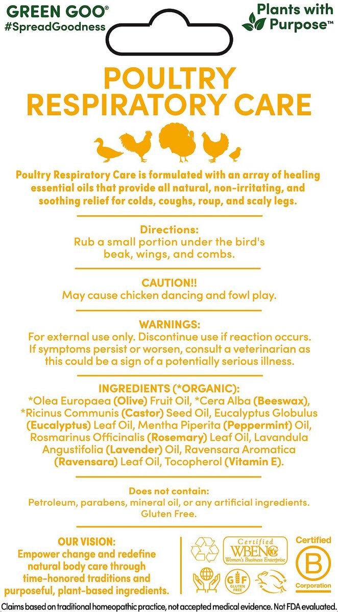 Green Goo Poultry First Aid