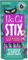 Tiki Cat Stix Chicken & Shrimp in Creamy Gravy Grain-Free Wet Cat Treat, 0.5-oz pouch, pack of 6