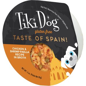 Tiki Dog Taste of Spain Chicken & Shrimp Paella Recipe in Broth Gluten-Free Wet Dog Food, 3-oz cup, case of 4