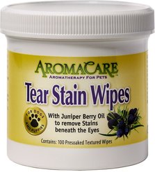 Professional Pet Products AromaCare Tear Stain Pet Wipes, 100 Count
