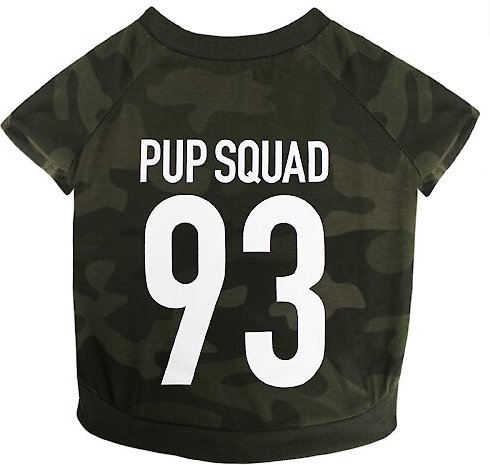Pets First Pup Squad Dog Tee, Camo, Small slide 1 of 3