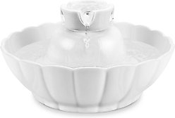 iPettie Tritone Ceramic Dog & Cat Drinking Fountain, White slide 1 of 6
