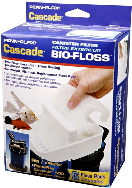 Penn-Plax Cascade Aquarium Bio-Floss Pads 1200 & 1500 Filter, 6 count, Medium slide 1 of 5