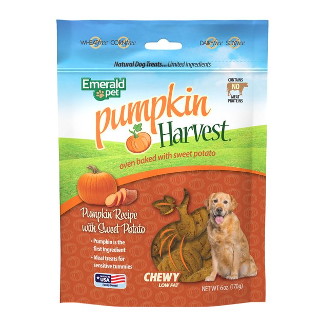 Emerald Pet Pumpkin Harvest Oven Baked with Sweet Potato Chicken-Free Dog Treats, 6-oz bag