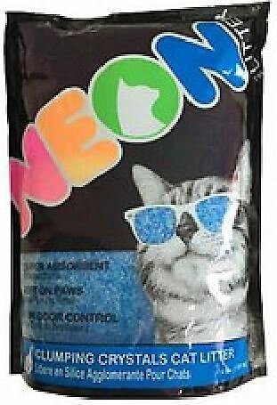 NEON Litter Unscented Clumping Crystal Cat Litter, 4-lb bag, Blue slide 1 of 5