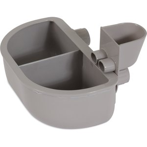 Petmate No-Spill Double Diner Plastic Kennel Dog Bowl, 1.6-cup