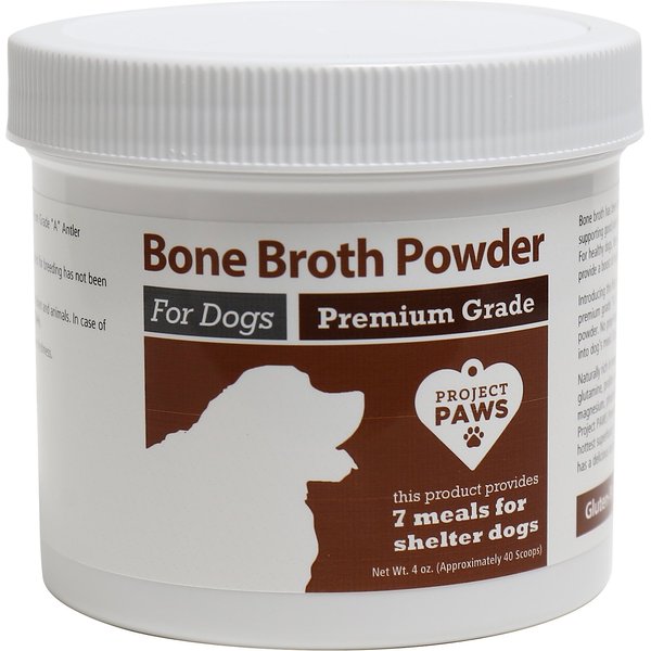 PROJECT PAWS Premium Grade Bone Broth Dog Powder Supplement Food Topper