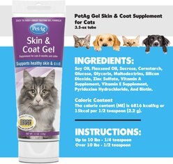 PetAg Gel Skin & Coat Supplement for Cats, 3.5-oz tube slide 2 of 2