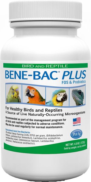 PetAg Bene-Bac Plus Bird & Reptile Supplement, 4.5-oz bottle slide 1 of 1