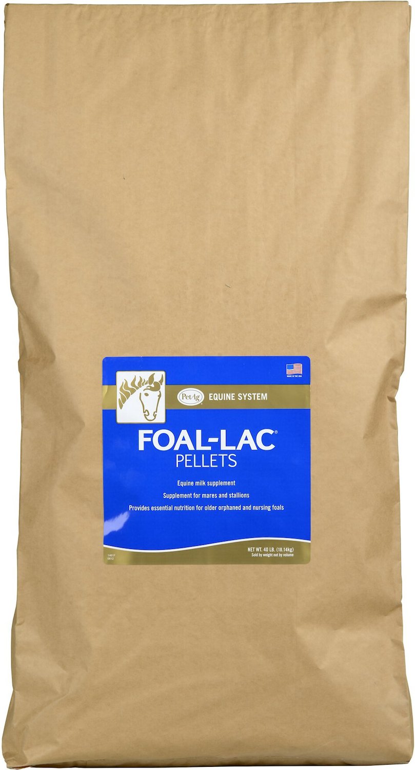 PETAG FoalLac Pellets Milk Replacer Horse Supplement, 40lb bag