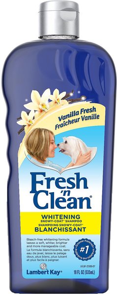 PetAg Fresh 'n Clean Whitening Snowy-Coat Dog Shampoo, Vanilla Scent, 18-oz bottle slide 1 of 1