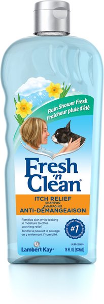 PetAg Fresh 'n Clean Itch Relief Dog Shampoo, Rain Shower Fresh, 18-oz bottle slide 1 of 2