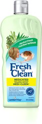 PetAg Fresh 'n Clean Medicated Medi-Cleen Dog Shampoo, Fragrance Free, 18-oz bottle