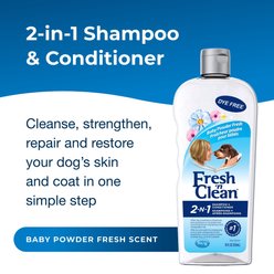 PetAg Fresh 'n Clean 2-in-1 Dog Shampoo & Conditioner, Baby Powder Scent, 18-oz bottle slide 2 of 2