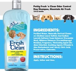 PetAg Fresh 'n Clean Odor Control Dog Shampoo, Mountain Air Fresh, 18-oz bottle slide 2 of 2