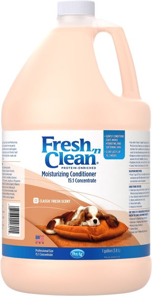PetAg Fresh 'n Clean Moisturizing Dog Conditioner, Classic Fresh Scent, 1-gal bottle