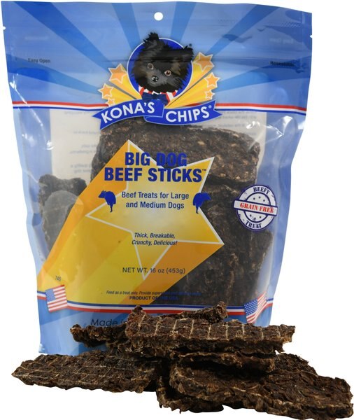 Discontinued KONA'S CHIPS Big Dog Beef Sticks Dog Treats, 16oz bag