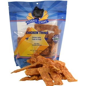 Kona's Chips Chicken Thins Jerky Dog Treats, 16-oz bag