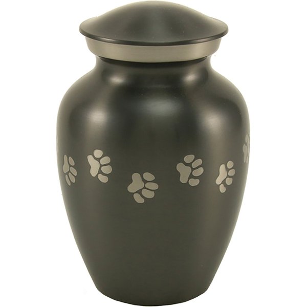 BEST FRIEND SERVICES Ottillie Paws Slate Vertical Print Dog & Cat Urn ...