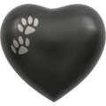 A Pet's Life Arielle Heart Paw Dog & Cat Urn, Slate, Small