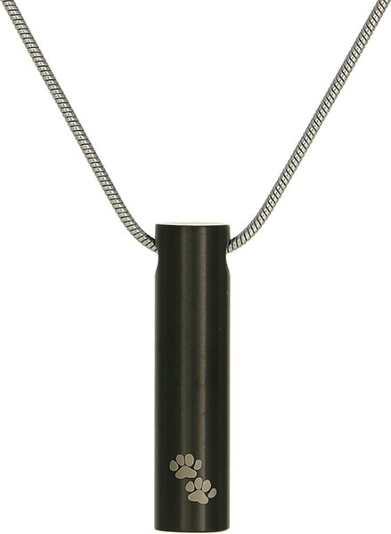 A Pet's Life Onyx Paw Cylinder Necklace slide 1 of 5