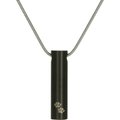 A Pet's Life Onyx Paw Cylinder Necklace