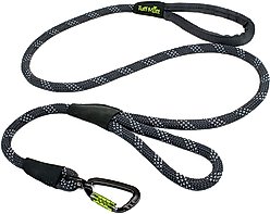 Tuff Mutt Dual Handle Rope Dog Leash, Gray